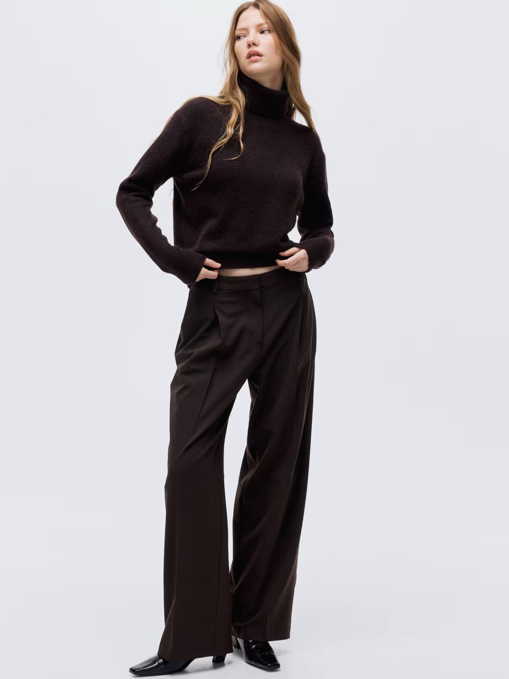 NEW - H&M Brown Wide Leg Pants Size 2